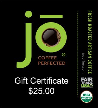 Jo Coffee $25 Gift Certificate